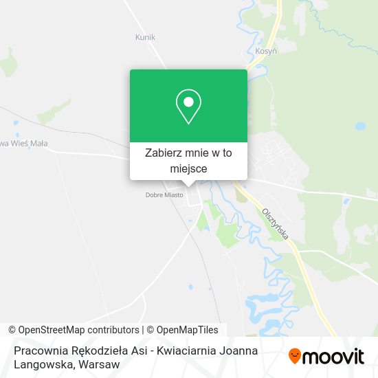 Mapa Pracownia Rękodzieła Asi - Kwiaciarnia Joanna Langowska