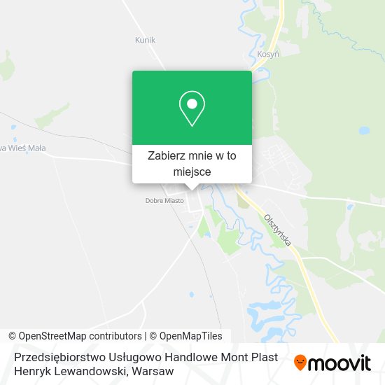 Mapa Przedsiębiorstwo Usługowo Handlowe Mont Plast Henryk Lewandowski