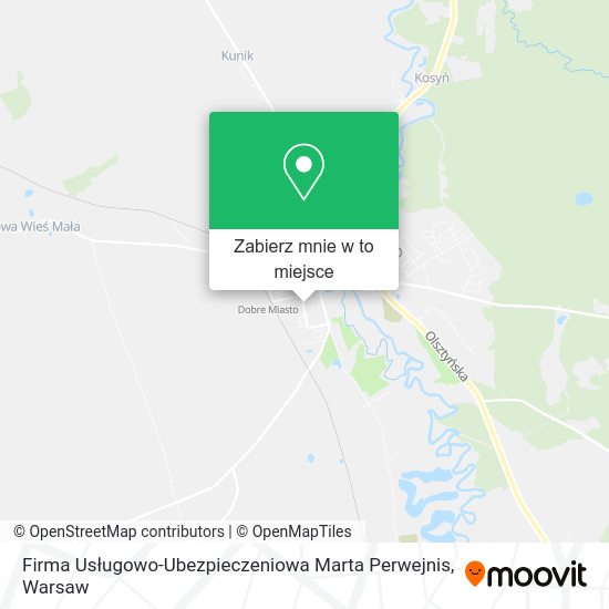 Mapa Firma Usługowo-Ubezpieczeniowa Marta Perwejnis