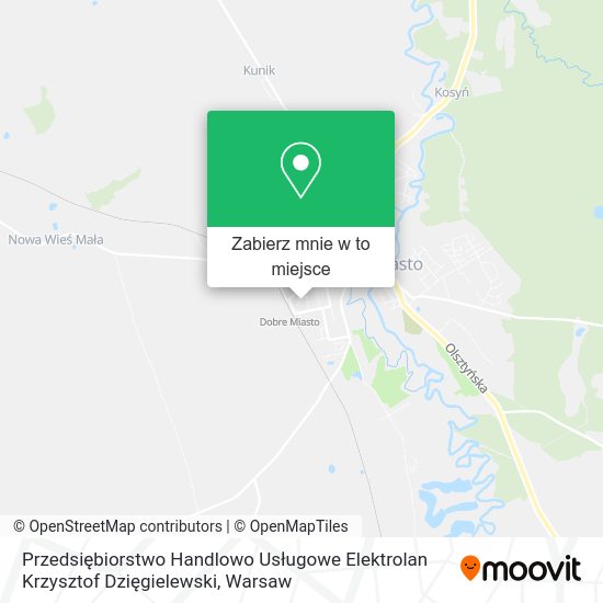 Mapa Przedsiębiorstwo Handlowo Usługowe Elektrolan Krzysztof Dzięgielewski