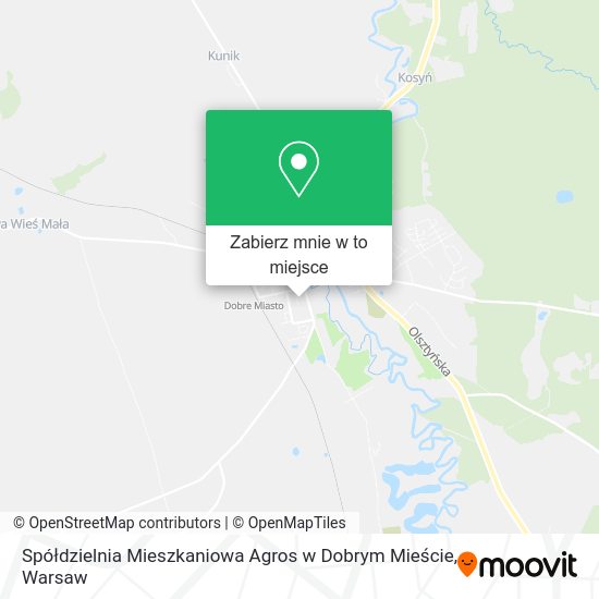 Mapa Spółdzielnia Mieszkaniowa Agros w Dobrym Mieście