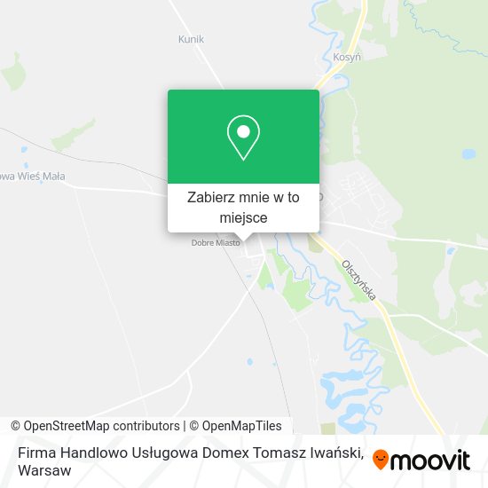 Mapa Firma Handlowo Usługowa Domex Tomasz Iwański