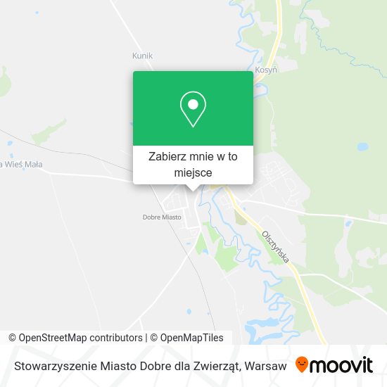 Mapa Stowarzyszenie Miasto Dobre dla Zwierząt