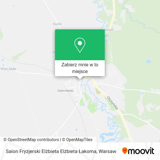 Mapa Salon Fryzjerski Elżbieta Elżbieta Łakoma