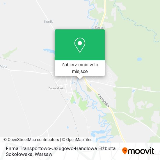 Mapa Firma Transportowo-Usługowo-Handlowa Elżbieta Sokołowska