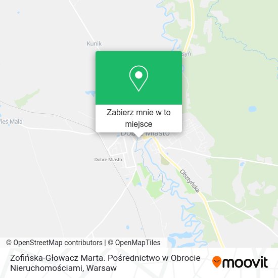 Mapa Zofińska-Głowacz Marta. Pośrednictwo w Obrocie Nieruchomościami