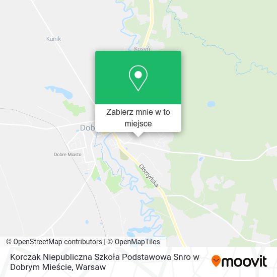 Mapa Korczak Niepubliczna Szkoła Podstawowa Snro w Dobrym Mieście