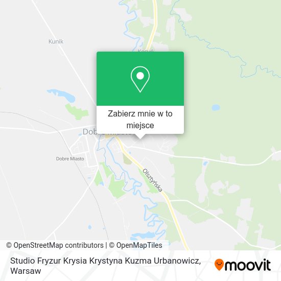 Mapa Studio Fryzur Krysia Krystyna Kuzma Urbanowicz