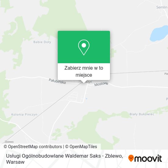 Mapa Usługi Ogólnobudowlane Waldemar Saks - Zblewo