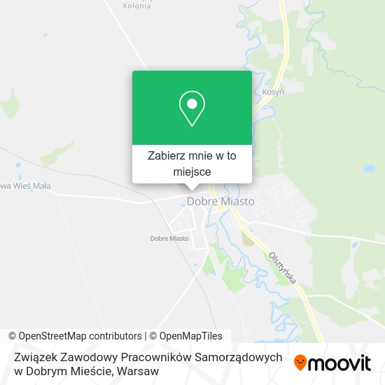 Mapa Związek Zawodowy Pracowników Samorządowych w Dobrym Mieście