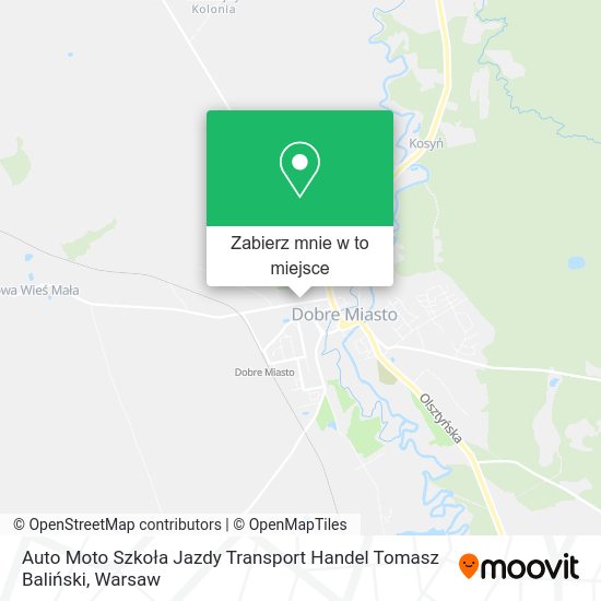 Mapa Auto Moto Szkoła Jazdy Transport Handel Tomasz Baliński