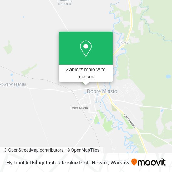 Mapa Hydraulik Usługi Instalatorskie Piotr Nowak