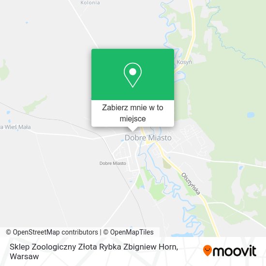 Mapa Sklep Zoologiczny Złota Rybka Zbigniew Horn