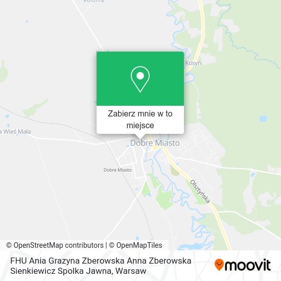 Mapa FHU Ania Grazyna Zberowska Anna Zberowska Sienkiewicz Spolka Jawna