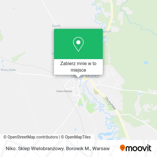 Mapa Niko. Sklep Wielobranżowy. Borowik M.