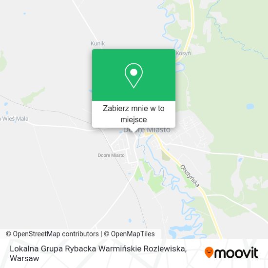 Mapa Lokalna Grupa Rybacka Warmińskie Rozlewiska