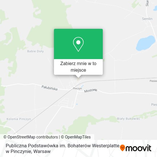 Mapa Publiczna Podstawówka im. Bohaterów Westerplatte w Pinczynie