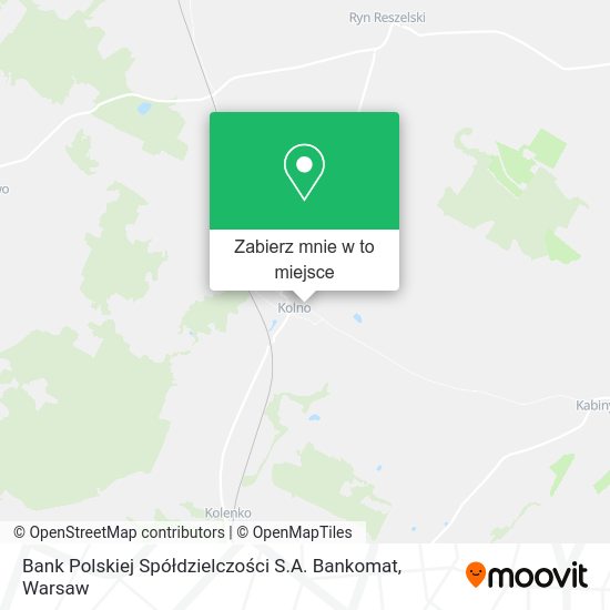 Mapa Bank Polskiej Spółdzielczości S.A. Bankomat