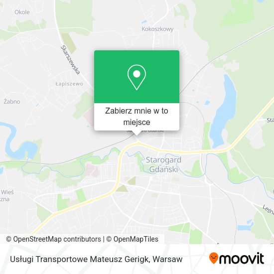 Mapa Usługi Transportowe Mateusz Gerigk