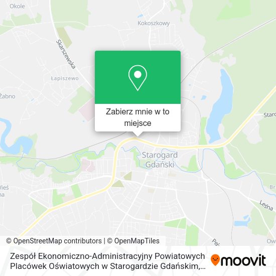 Mapa Zespół Ekonomiczno-Administracyjny Powiatowych Placówek Oświatowych w Starogardzie Gdańskim