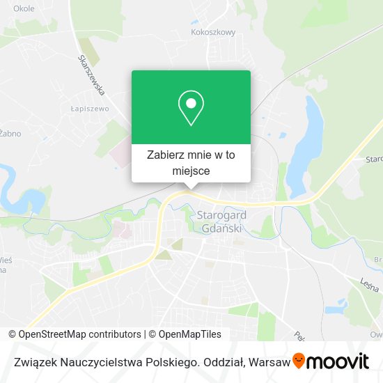 Mapa Związek Nauczycielstwa Polskiego. Oddział