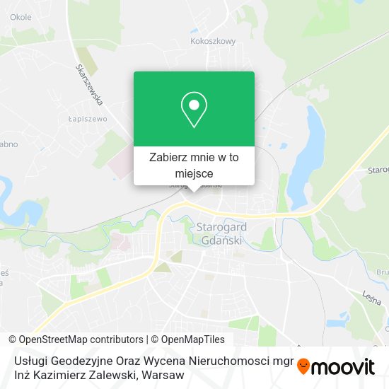 Mapa Usługi Geodezyjne Oraz Wycena Nieruchomosci mgr Inż Kazimierz Zalewski