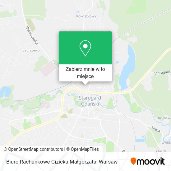 Mapa Biuro Rachunkowe Gizicka Małgorzata