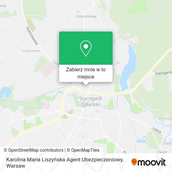 Mapa Karolina Maria Liszyńska Agent Ubezpieczeniowy