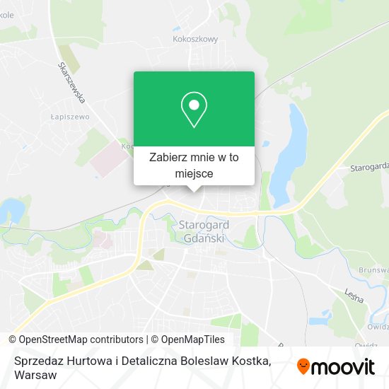 Mapa Sprzedaz Hurtowa i Detaliczna Boleslaw Kostka