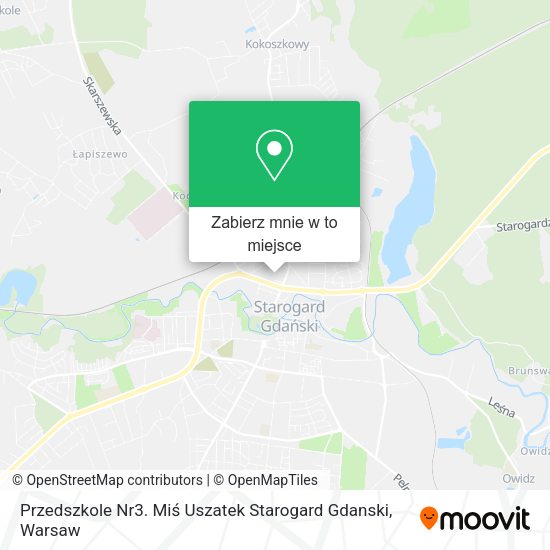 Mapa Przedszkole Nr3. Miś Uszatek Starogard Gdanski