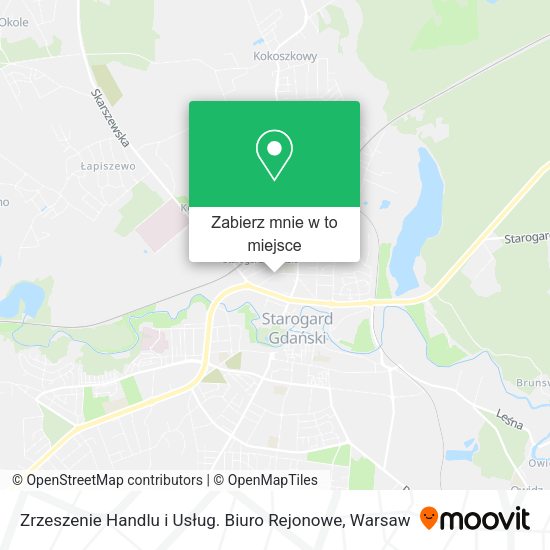 Mapa Zrzeszenie Handlu i Usług. Biuro Rejonowe