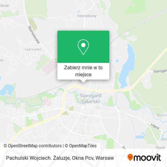 Mapa Pachulski Wojciech. Żaluzje, Okna Pcv