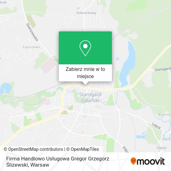 Mapa Firma Handlowo Usługowa Gregor Grzegorz Ślizewski