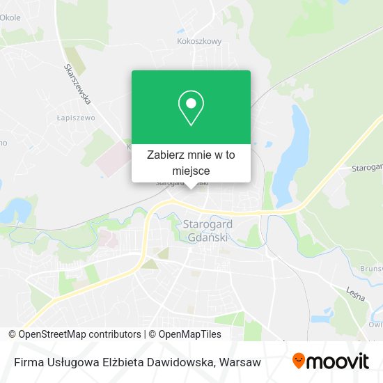 Mapa Firma Usługowa Elżbieta Dawidowska