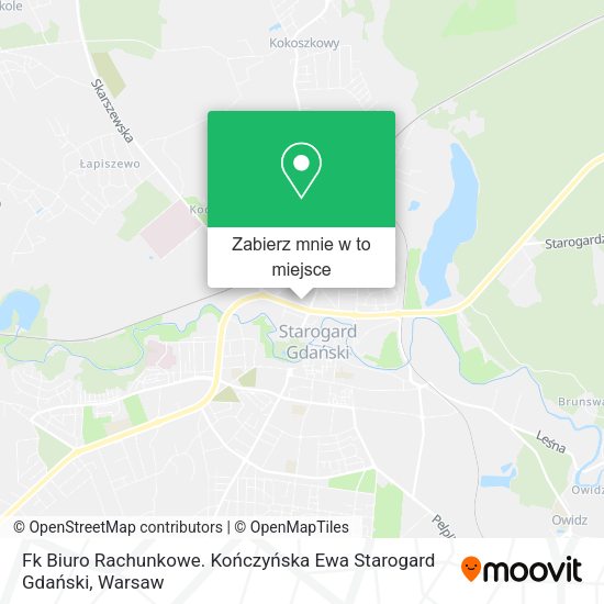 Mapa Fk Biuro Rachunkowe. Kończyńska Ewa Starogard Gdański