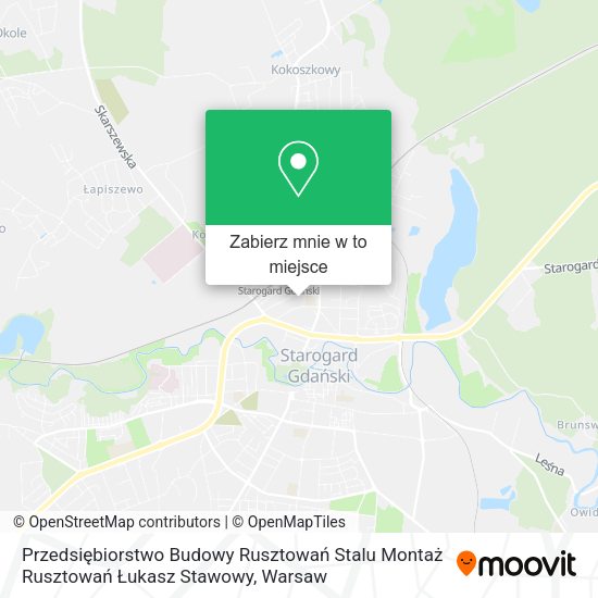 Mapa Przedsiębiorstwo Budowy Rusztowań Stalu Montaż Rusztowań Łukasz Stawowy