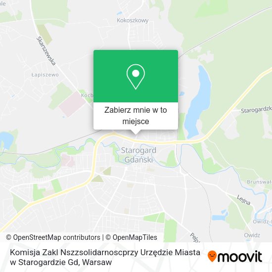 Mapa Komisja Zakl Nszzsolidarnoscprzy Urzędzie Miasta w Starogardzie Gd