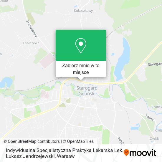 Mapa Indywidualna Specjalistyczna Praktyka Lekarska Lek. Łukasz Jendrzejewski