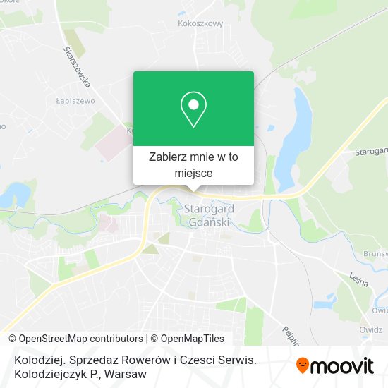 Mapa Kolodziej. Sprzedaz Rowerów i Czesci Serwis. Kolodziejczyk P.