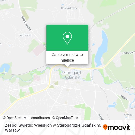 Mapa Zespół Świetlic Wiejskich w Starogardzie Gdańskim