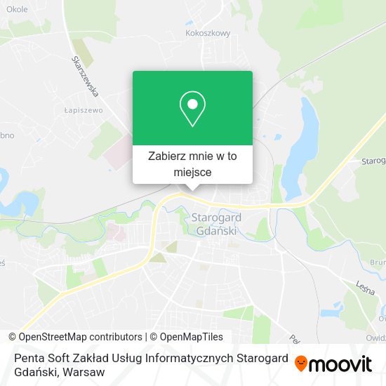 Mapa Penta Soft Zakład Usług Informatycznych Starogard Gdański