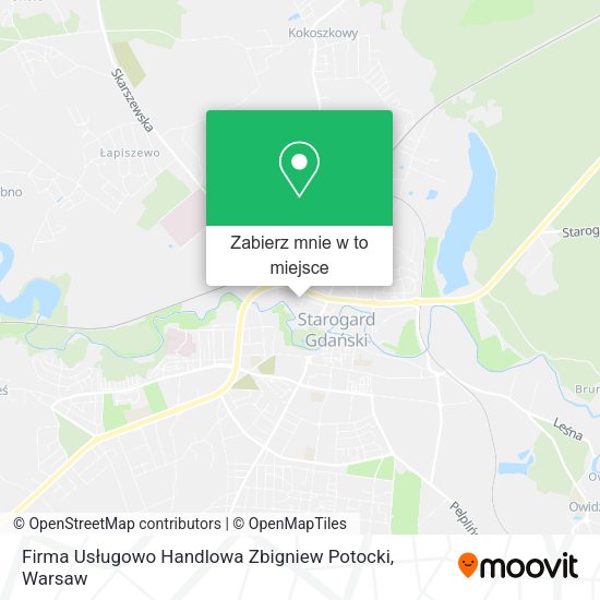 Mapa Firma Usługowo Handlowa Zbigniew Potocki