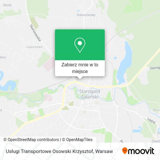 Mapa Usługi Transportowe Osowski Krzysztof