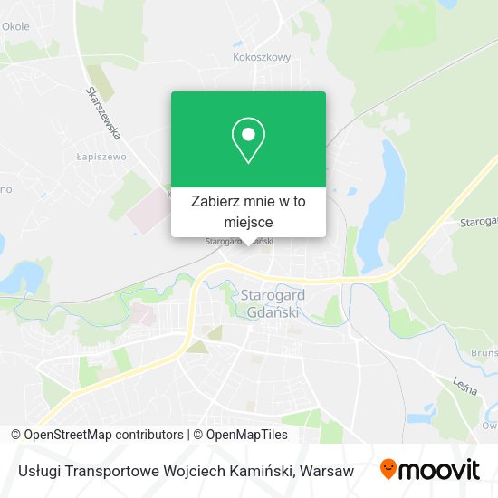 Mapa Usługi Transportowe Wojciech Kamiński