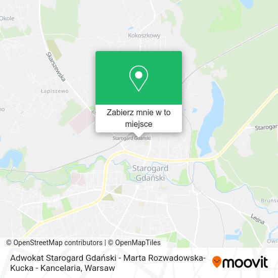 Mapa Adwokat Starogard Gdański - Marta Rozwadowska-Kucka - Kancelaria