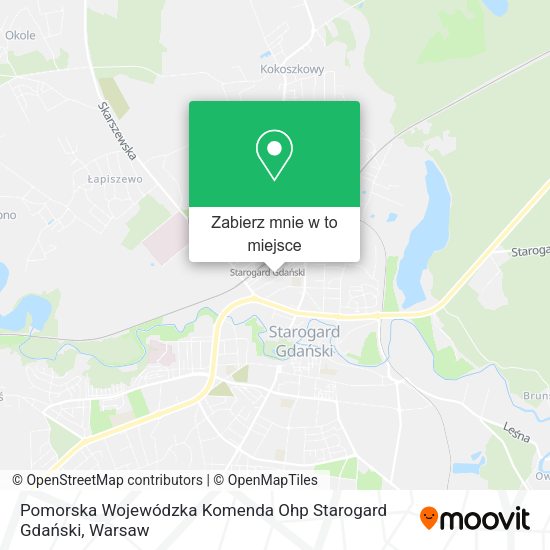 Mapa Pomorska Wojewódzka Komenda Ohp Starogard Gdański