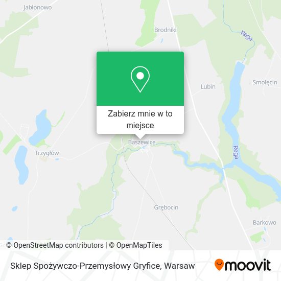 Mapa Sklep Spożywczo-Przemysłowy Gryfice