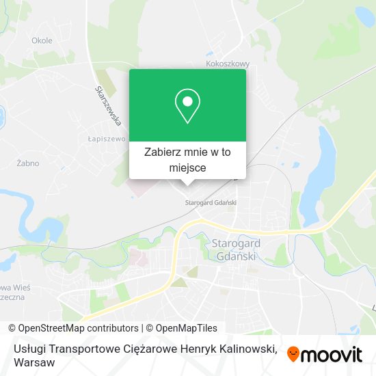 Mapa Usługi Transportowe Ciężarowe Henryk Kalinowski