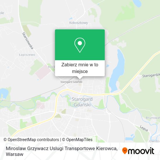 Mapa Miroslaw Grzywacz Uslugi Transportowe Kierowca