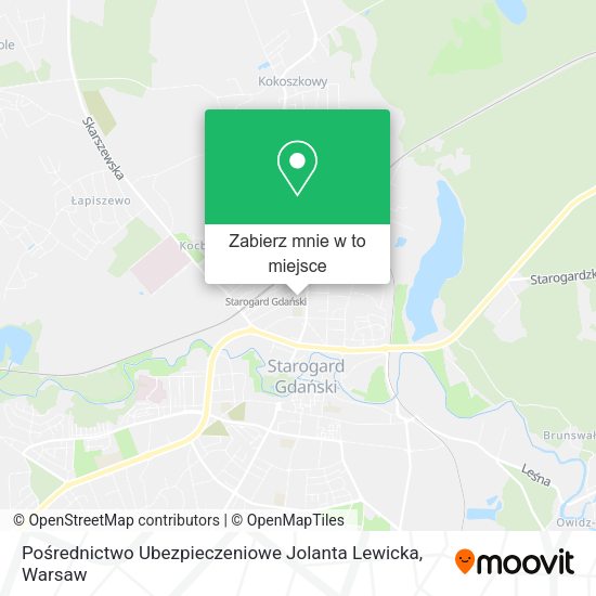 Mapa Pośrednictwo Ubezpieczeniowe Jolanta Lewicka